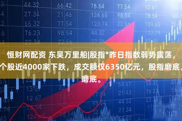 恒财网配资 东吴万里船|股指*昨日指数弱势震荡，个股近4000家下跌，成交额仅6350亿元，股指磨底。