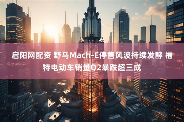 启阳网配资 野马Mach-E停售风波持续发酵 福特电动车销量Q2暴跌超三成