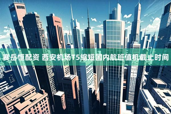 赛岳恒配资 西安机场T5缩短国内航班值机截止时间