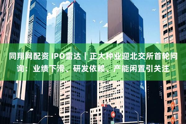 同翔网配资 IPO雷达｜正大种业迎北交所首轮问询：业绩下滑、研发依赖、产能闲置引关注