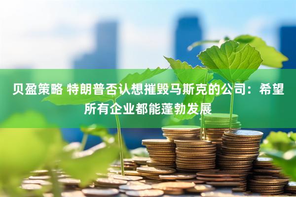 贝盈策略 特朗普否认想摧毁马斯克的公司：希望所有企业都能蓬勃发展